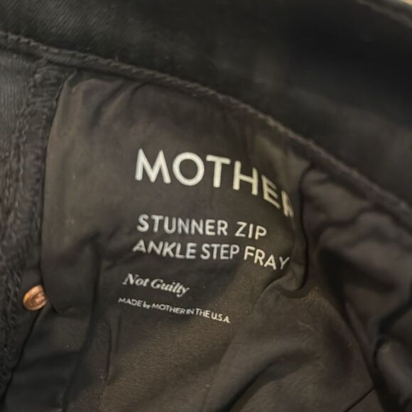 Mother Stunner Zip Ankle Step Fray Not Guilty Women's Black Jeans-31-Excellent - Picture 14 of 16